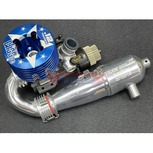 BlissRC 12 Sports 3-ports engine with exhaust pipe + 4D Clutch combo set for Kyosho FW06